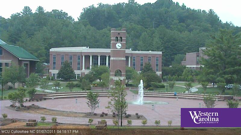 A view of Western Carolina University in Cullowhee from WCU's webcam